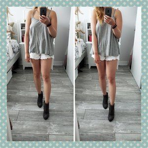 NWOT Free People We The Free So in Love With You Tank (Grey)